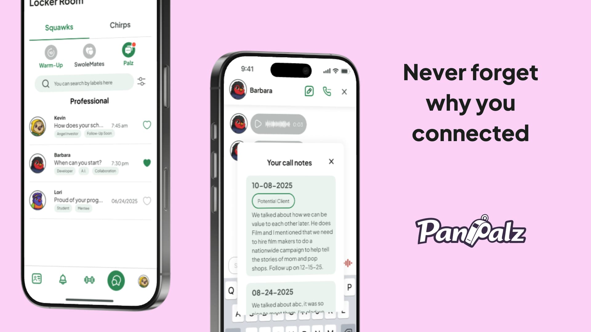 Never forget why you connected.